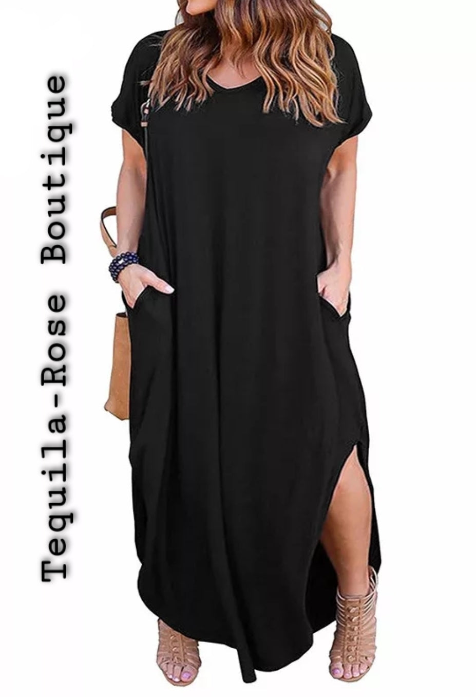 Plus Size MELODIE Black Maxi Dress